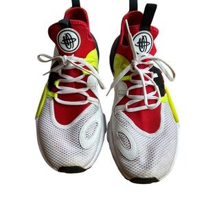 Nike Mens Huarache Edge Txt A01697-100 White Red Running Shoes Sneakers Sz 10